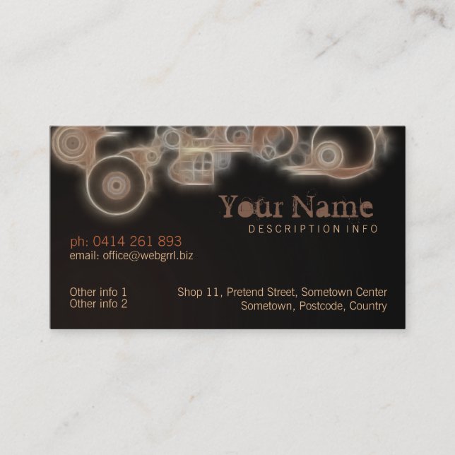 ElectroniCafe Business Card (Front)