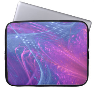 Electronics Bag Blue Magenta Asymmetric Fractal