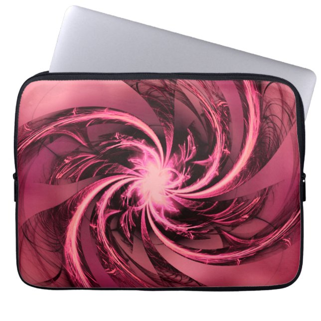 Electronics Bag Fractal Twisted Purple & Plum (Front)