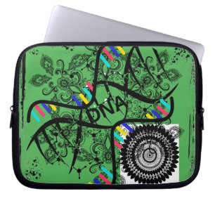 Electronics Bag green dna helix pattern