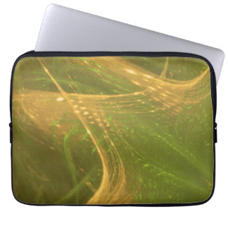 Electronics Bag Green Yellow Asymmetric Fractal