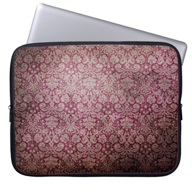 electronics bag, happy, colour, vintage laptop sleeve (Front)