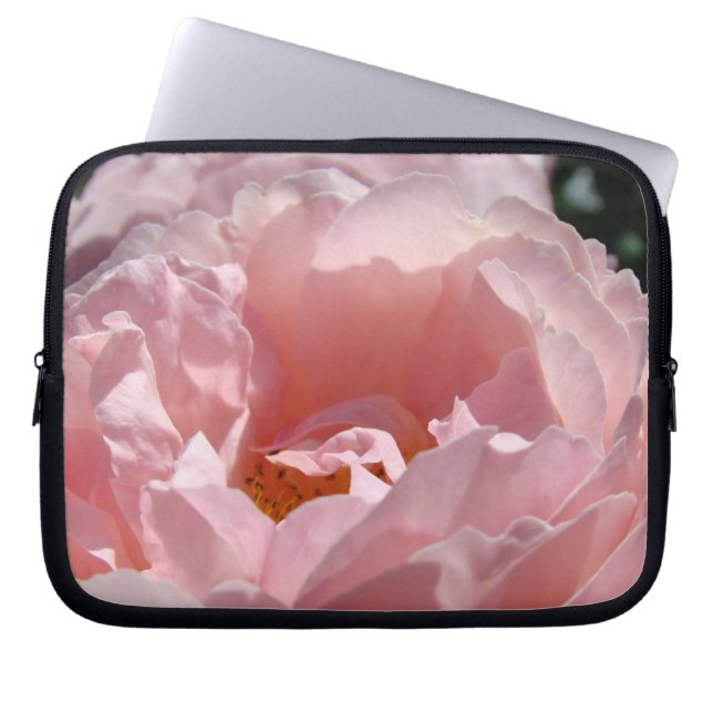 Electronics Bag Pink Rose Flower custom Name (Front)
