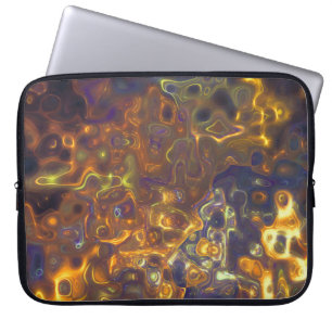 Electronics Bag Purple Yellow Gemstone Pattern