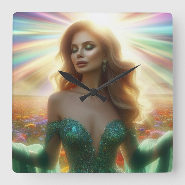 Electronics Bag Square Wall Clock (Front)