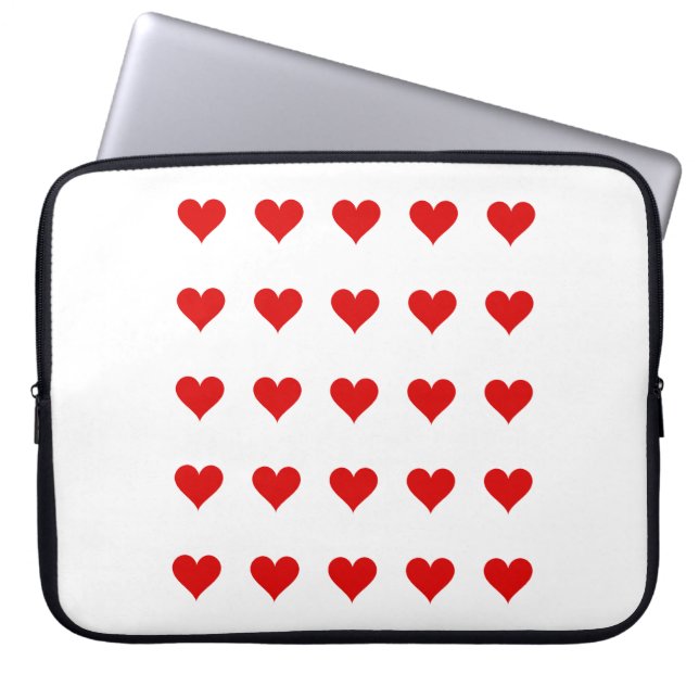 Electronics Bag with hearts. (Front)