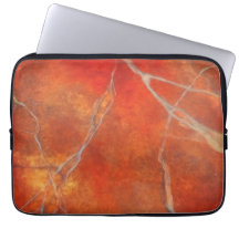 Electronics Bag with red hot marble art design