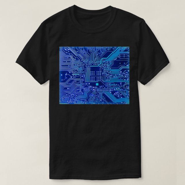 Electronics Circuit on PCB Printed Circuit Board T-Shirt (Design Front)