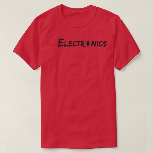 Electronics Love Heart Electrician Souvenir Gift  T-Shirt (Design Front)