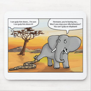 Elefant and snake.png mouse mat