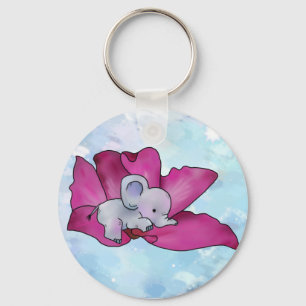 Elefant in Blüte  Key Ring