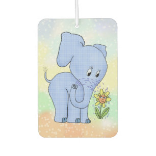Elefant mit Blume Car Air Freshener