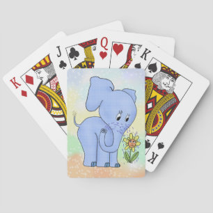 Elefant mit Blume Playing Cards
