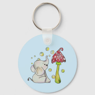 Elefant und Pilz Key Ring