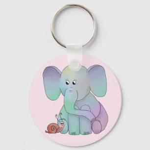 Elefant und Schnecke Key Ring