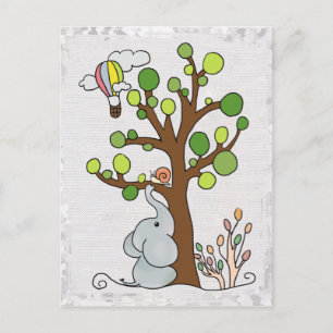 Elefant unterm Baum Postcard