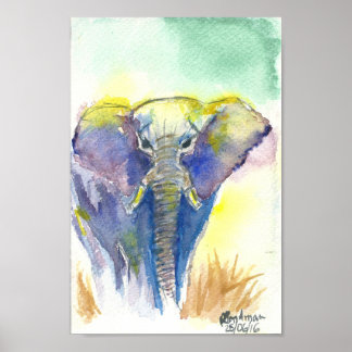 Elefante colorido poster