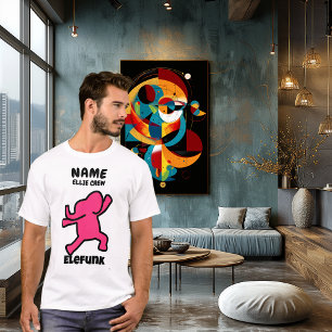 Elefunk Funny Elephant – Custom Crew Design T-Shirt