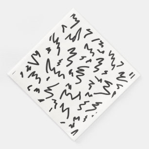 Elegan modern black and white napkin
