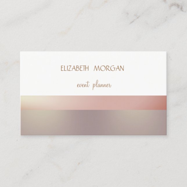 Elegan Modern Simple  Pink Stripes Business Card (Front)