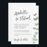 Elegan Wedding eucalyptus details, invitation chic<br><div class="desc">Budget Eucalyptus Greenery foliage modern minimal garden party elegant Wedding Invitations and details invite. Simple contemporary botanical design.</div>