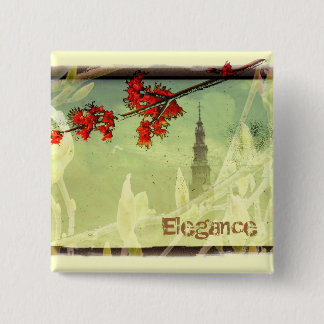 Elegance 15 Cm Square Badge