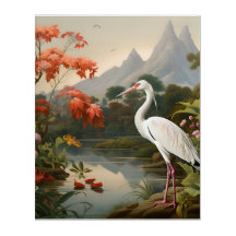 Elegance Amidst Tranquillity: A Stork's Serenity