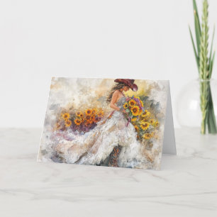 Elegance and Country Charm in Cowboy Style Card