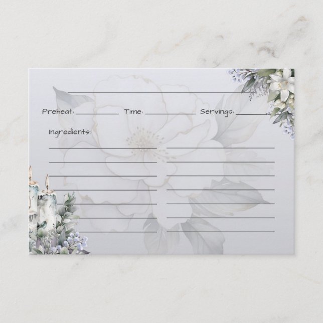 Elegance Basic Recipe Card (Front)