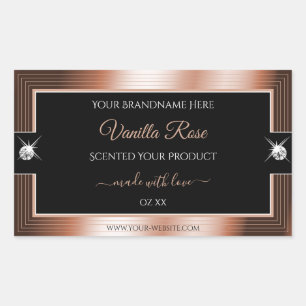 Elegance Black Rose Gold Brilliants Product Label