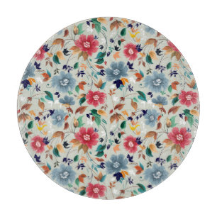 Elegance Blooms: Floral Vintage Background Cutting Board