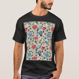 Elegance Blooms: Floral Vintage Background T-Shirt