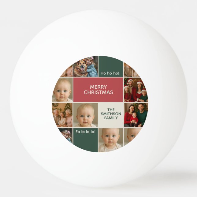 elegance christmas xmas funny family photos ping pong ball (Front)