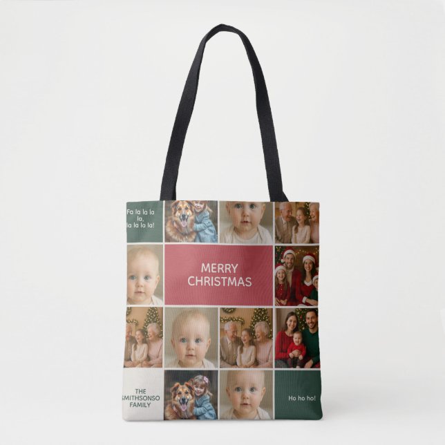 elegance christmas xmas photo tote bag (Front)