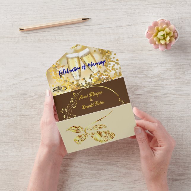 Elegance Earthy Colours Wedding  All In One Invitation (Video)