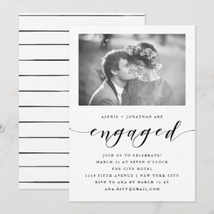 Elegance   Engagement Party Invitation with Photo