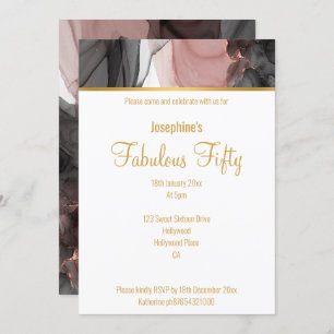 ELEGANCE FLOATING ROSE CUSTOM INVITATION