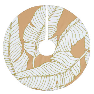 Elegance Floral: Abstract Pattern Background. Brushed Polyester Tree Skirt