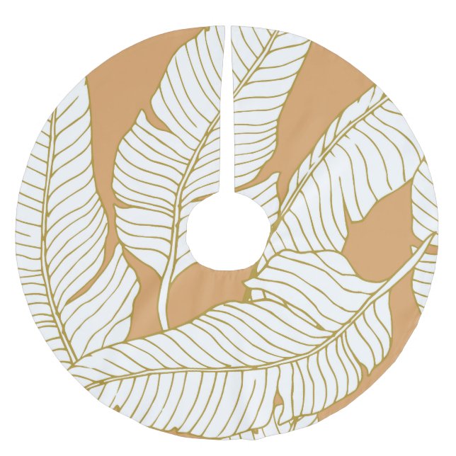 Elegance Floral: Abstract Pattern Background. Brushed Polyester Tree Skirt (Front)