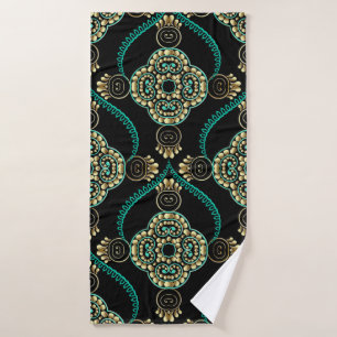 Elegance floral arabesque vintage seamless pattern bath towel