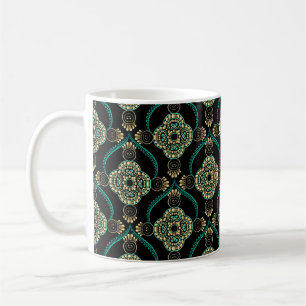 Elegance floral arabesque vintage seamless pattern coffee mug