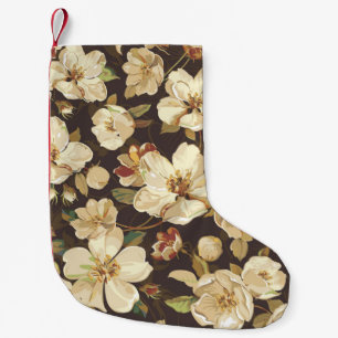 Elegance flowers seamless pattern small christmas stocking