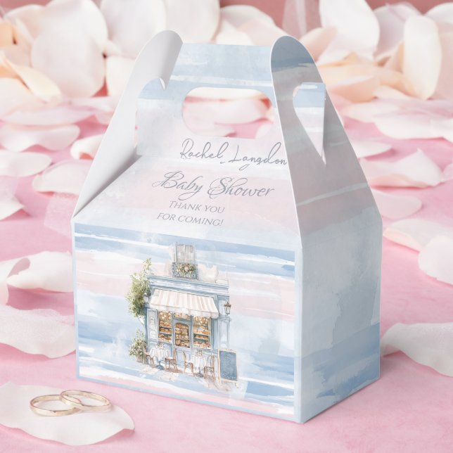 Elegance French Cafe Baby Shower Favour Box (Wedding)