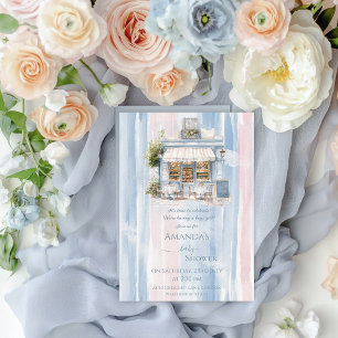 Elegance French Cafe Baby Shower Invitation