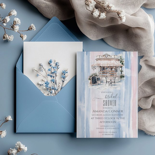 Elegance French Cafe Bridal Shower Invitation (Creator Uploaded)
