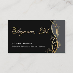 Elegance Gala Events Planner Coordinator Business Card