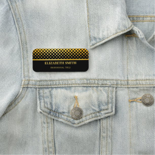 Elegance golden black name tag