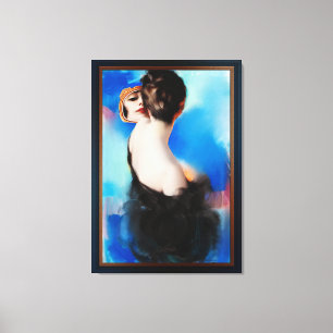Elegance In Black by Rolf Armstrong Canvas Print