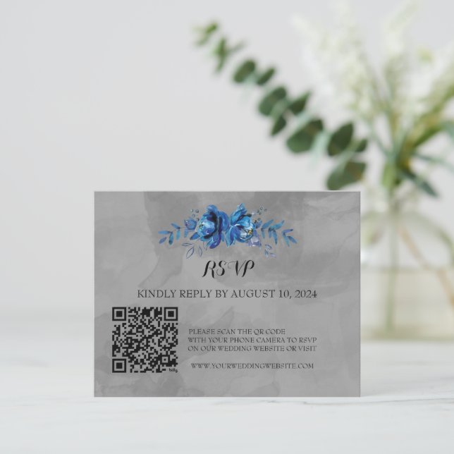 Elegance in Bloom: QR Code RSVP  (Standing Front)