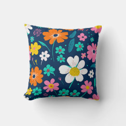 Elegance in Bloom - Vibrant Floral Cushion
